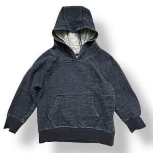 Gymboree | Marled Navy Blue Hooded Sweatshirt (4)